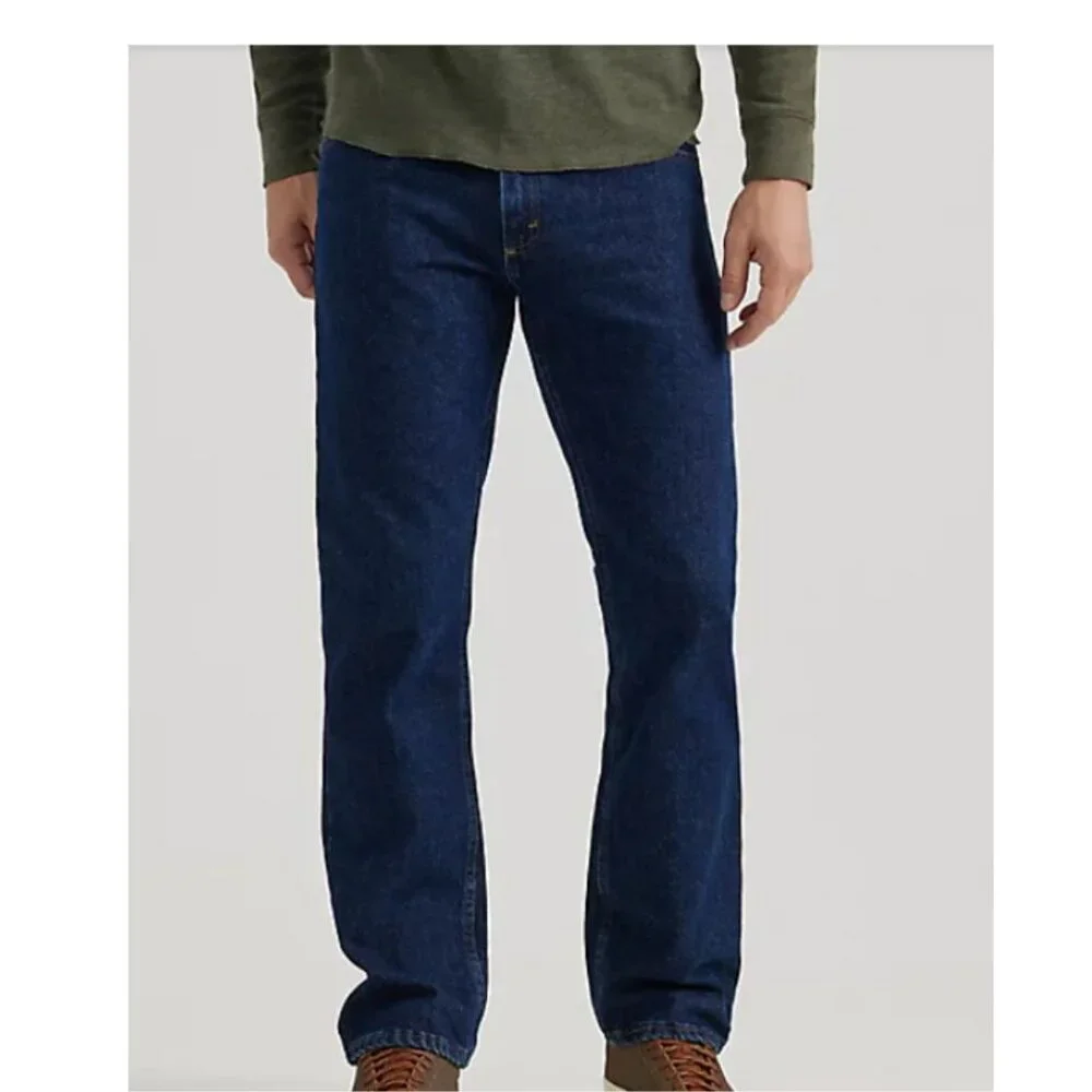 Wrangler Foundation Blue Straight Regular Fit‎ Jeans 42 X 34